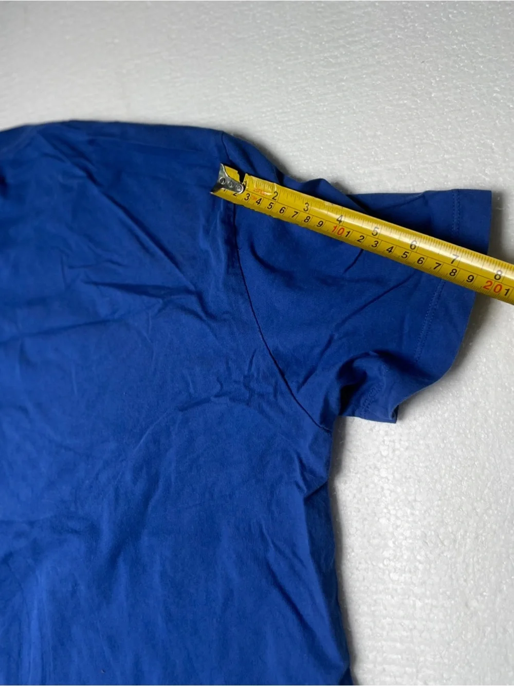 True Religion Blue T-Shirt with Red and White Graphic